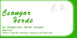 csongor herde business card